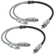 XIX2F 1 Male to 2 Female Y-Adapter X-Series RCA Audio Interconnect Cables 2-pack