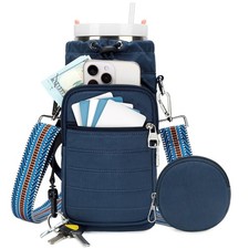 YIQUN Water Bottle Holder with Strap, Water Bottle Carrier Bag with Phone Pocket