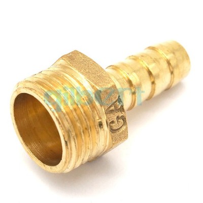 2pcs Fit Hose I.D 8mm Barbed x 1/2'' BSPP Male   Brass Pipe Fitting *vv