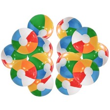 14 Pack 12'' Inflatable Beach Balls for Kids Pool Toys Rainbow Color Balls