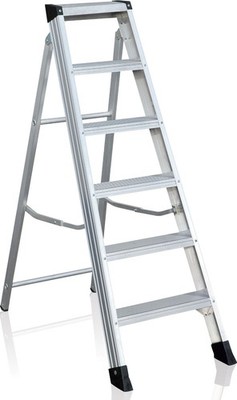 Stehleiter 4 6 8 10 12 14 Industrie / Bauarbeiter / Profi EN 131 / 150 kg