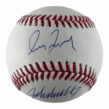 Greg Maddux John Smoltz Signed Rawlings Official MLB Baseball Beckett BAS