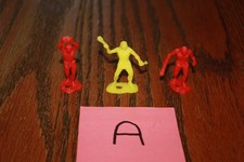 Matched Set of All Three Vintage MPC Red Yellow Cavemen for Dinosaurs A - Marx