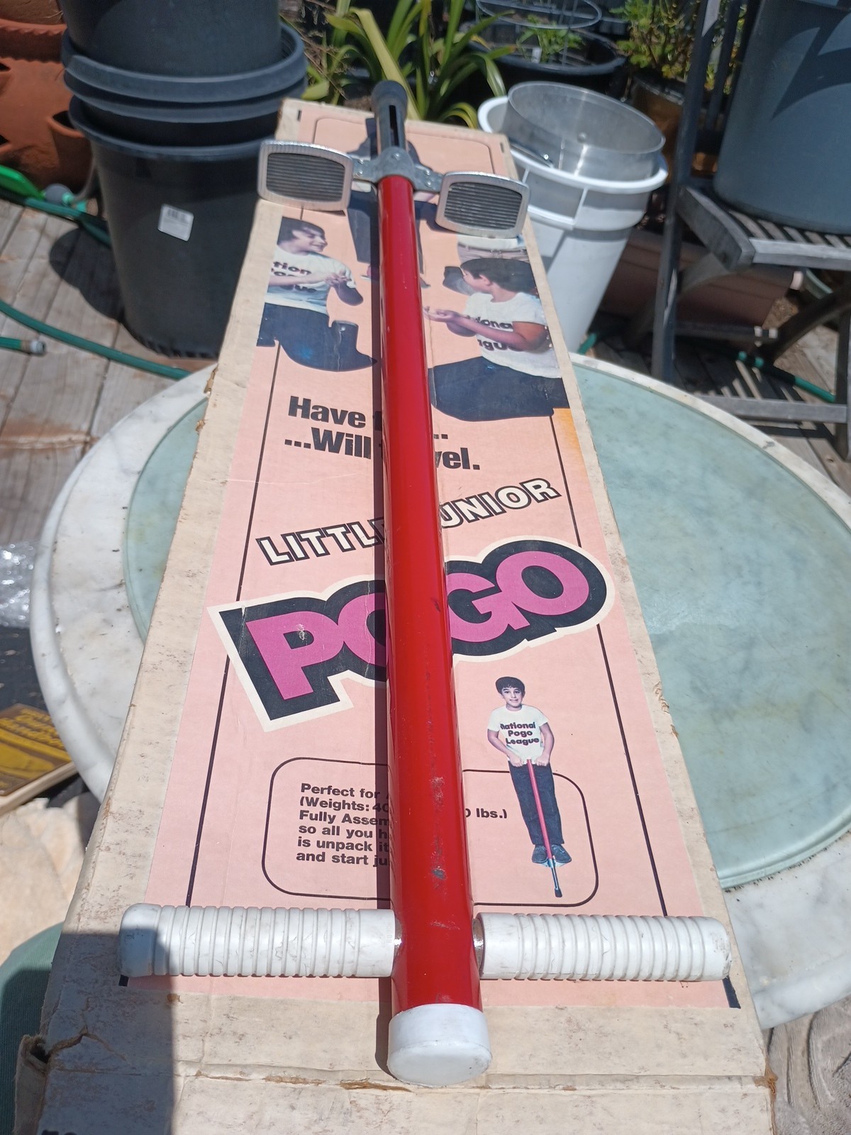 VINTAGE Little Junior MASTER Juvenile Products POGO STICK In Original Box