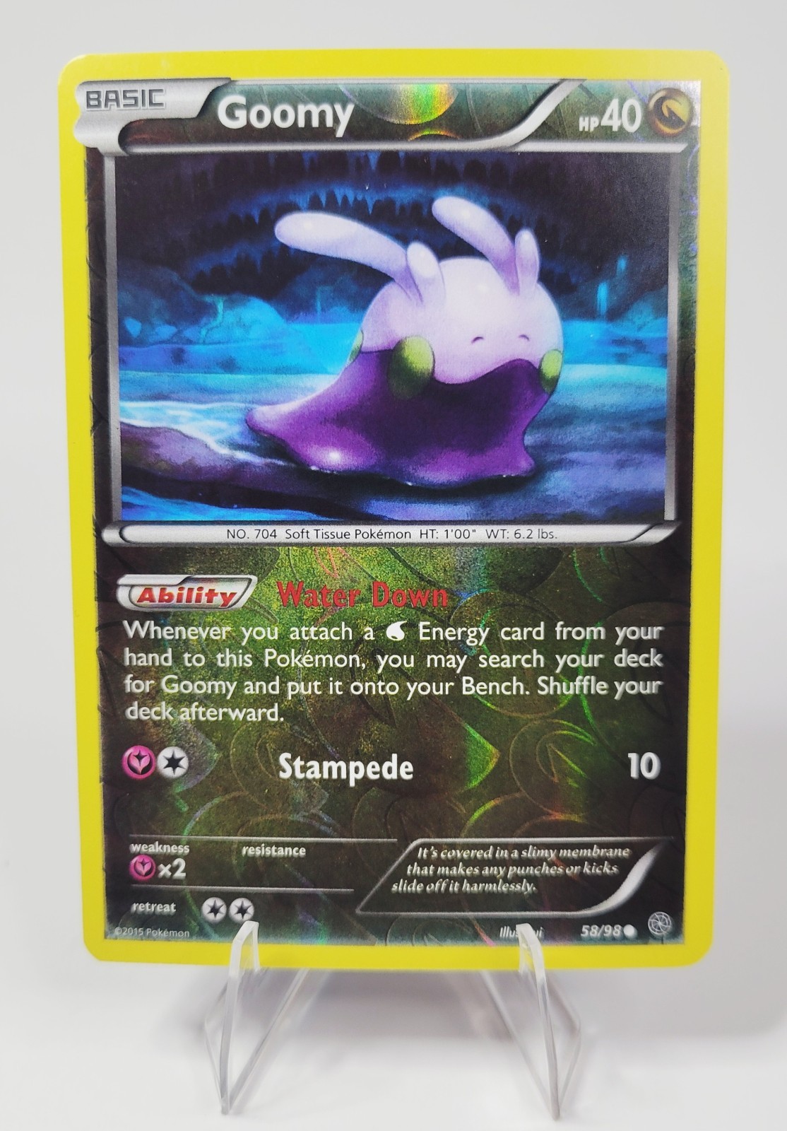 Pokemon XY - Goomy #58/98 - Ancient Origins - Reverse Holo Common Card