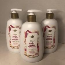 3 Dove Holiday Treats Sugar Cookie Sprinkle Hand Wash Soap Limited Edition 12oz
