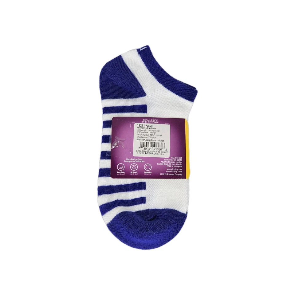  1 Pair FootJoy FJ Pro Dry Socks Women's Size 6 - 9 Lightweight Golf Purple New - Imagem 2 de 4