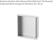 Neodrain Stainless Steel Shower Niche Wall Insert Single Wall Niche Shower
