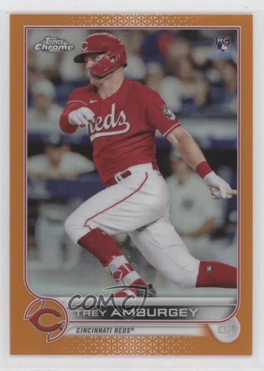 2022 Topps Chrome Orange Refractor 24/25 Trey Amburgey #61 Rookie RC 0zc5