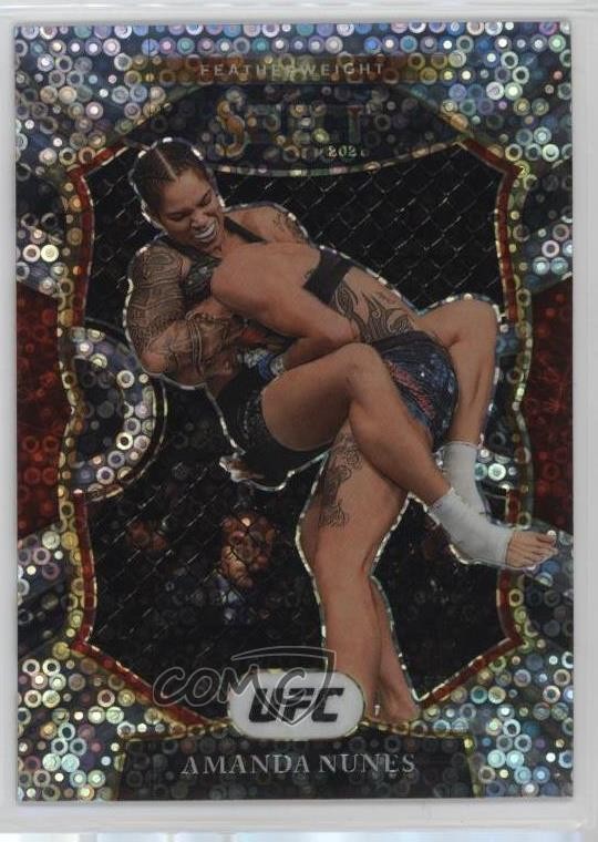 2021 Panini Select UFC Concourse Disco Prizm Amanda Nunes #56 8d3