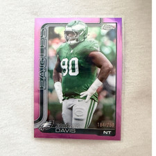 2025 TOPPS CHROME 249 JORDAN DAVIS PINK REFRACTOR /250