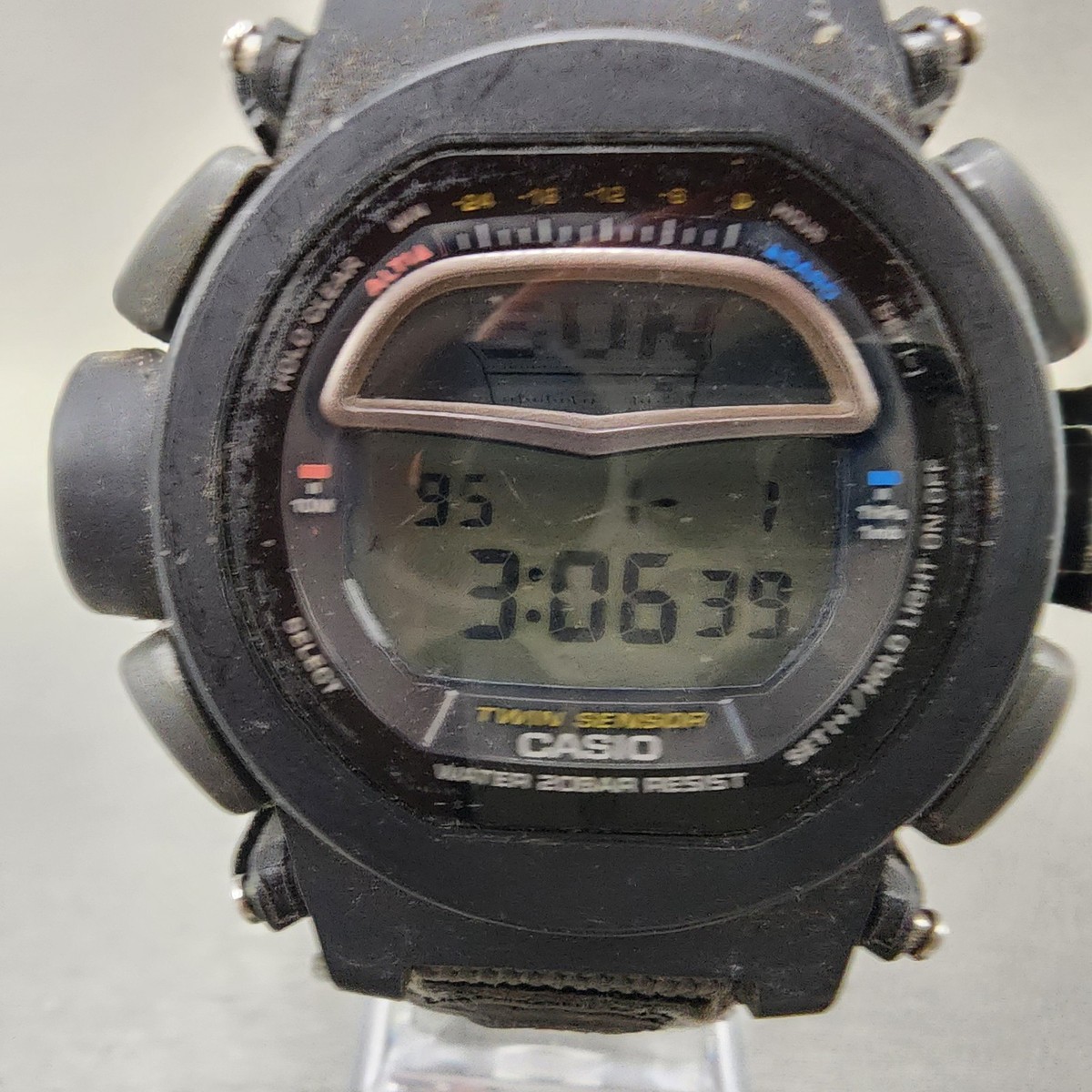 Casio G-Shock DW-9100 Riseman Watch Men 49mm Digital Black Tone