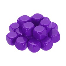 20Pcs Rounded Blank Six Sided Dice 20mm/0.8inch Acrylic Dice, Purple