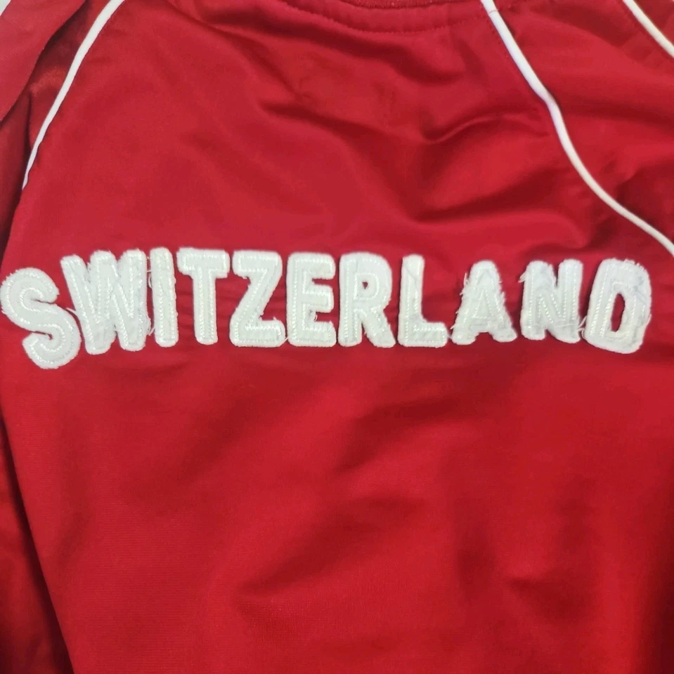 Wet Seal Y2K Nylon 'Suiza' Cremallera Deportes Jogger Chaqueta Rojo Emo Talla M Foto 4 de 4