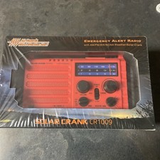 NEW Solar Crank CR1009 NOAA Emergency Weather Alert Radio W/ AM/FM/SW Broadcast