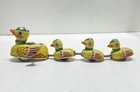 Unbranded Wind Up Tin Toy Yellow Multicolor Duck Train Mother Ducklings — photo 2
