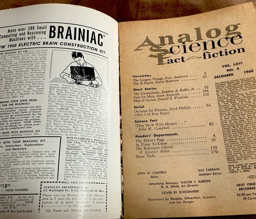 Analog Science Fact Fiction Magazine John W Campbell Vol 66 No 4 December 1960 - Imagen 3 de 4