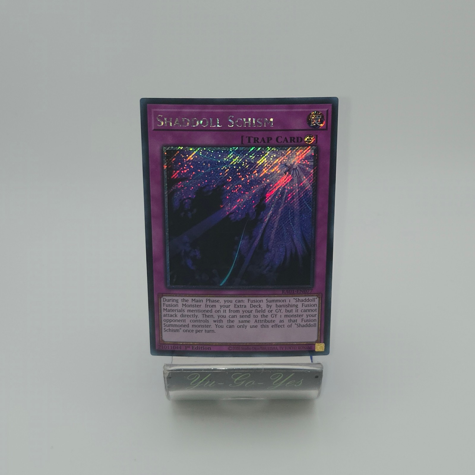 RA01-EN077 Shaddoll Schism Platinum Secret Rare 1st Edition YuGiOh Card