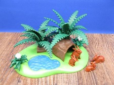Baumstumpf Wasser Hasen Farn Blumen Puppenhaus ZOO Wald Tiere Playmobil G256