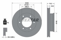 2X Textar Bremsscheibe 92223000 FüR Ford Ranger Mazda 50 Bt Et Er Eq 4X4 Tdci Up