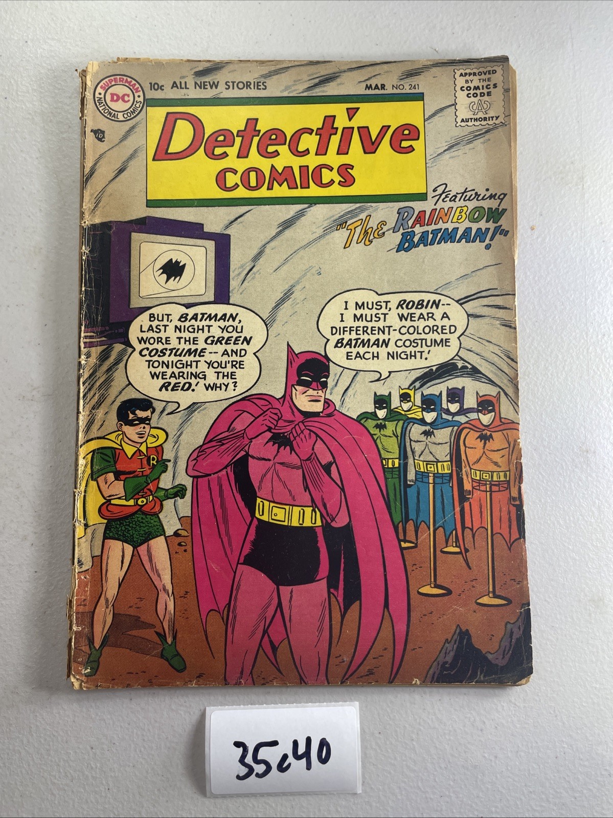 Detective Comics #241 Comic Book rainbow batman 35C40