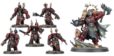 HURON BLACKHEART + 5 RED CORSAIRS CHAOS TERMINATORS Space Marines
