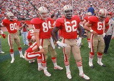 Jerry Rice Brent Jones Guy McIntyre Jesse Sapolu other members San- Old Photo