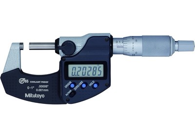 Mitutoyo 293-340-30 Digital Micrometer 0-1'' (0-25.4mm) 0.00005'' Accuracy, IP65