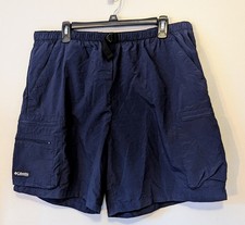 Columbia Men's XL Navy Swim trunks Nylon Polyamide Polyester Belted Pockets