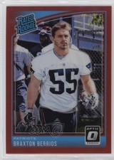 2018 Donruss Optic Rated Rookie Red Prizm 83/99 Braxton Berrios #192 0us8