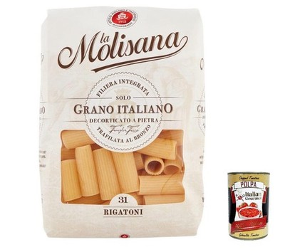 10x La Molisana Rigatoni N.31 Bronze Pasta aus Hartweizengrieß 500g+Polpa