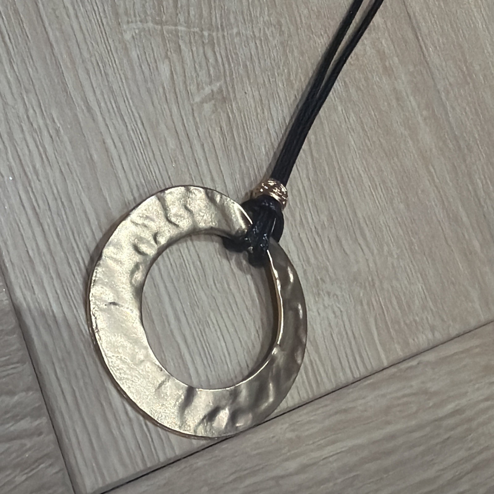 Gorgeous Boho Gold Tone Circle Pendant Necklace modern retro statement party image 5