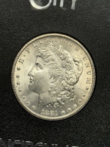 GSA 1881-CC Morgan Silver Dollar w/ BOX COA (all original), BU MS Uncirculated