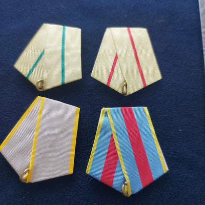  Suspension Block For Soviet Russian Medal Order Ribbon Aluminum Lot 4 pcs#710/1