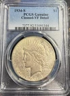 1934-S Peace Silver $1 PCGS VF Detail Nice Pinkish Tone