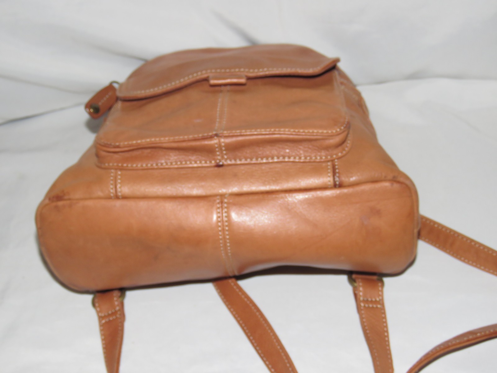 Fossil Brown Leather Backpack - image 5