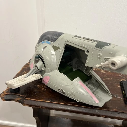 Vintage Kenner Star Wars ESB Slave 1 Boba Fett Space Ship w/ Frozen Han Solo