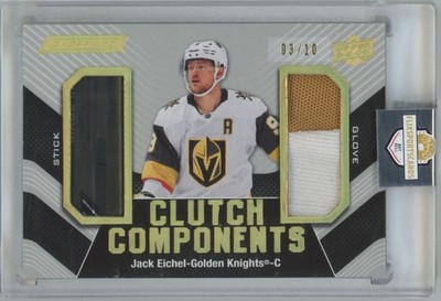 2023-24 Upper Deck Clutch Components 03/10 Stick/Glove Jack Eichel  Vegas Golden