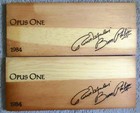 2 1984 OPUS ONE Wooden Wine Box Panels BRANDED Robert Mondavi Baron Philippe #2
