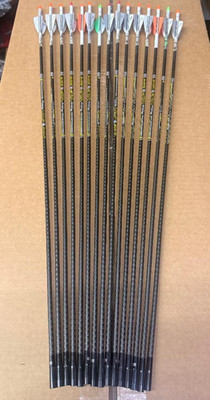15 Victory VAP SS Elite 300 Carbon Arrows Custom 4 Fletched Q2i Cut 28.5''
