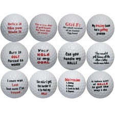 Golf Humor Golf Balls   12-Pack Funny Gag Gift Set for Golfers   Novelty Ball...