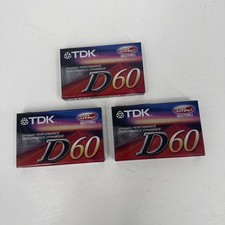 TDK D60 High Output Dynamic Performance Blank Cassette Tape Lot Of 3 NEW