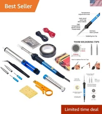 Professional 60W Adjustable Temperature Soldering Kit for Electronics Repair