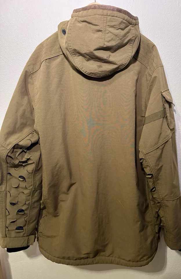 RARO Abrigo Chaqueta OAKLEY De Colección Para Hombre Militar Táctico XL Oliva Bolsillos con Capucha  Foto 2 de 4