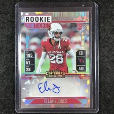 2024 Contenders Football ELIJAH JONES Rookie Ticket Auto Cracked Ice 23/25 #262