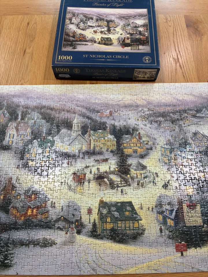 Christmas theme Thomas Kinkade St Nicholas Circle 1000 Piece Jigsaw Puzzle - Image 2 of 4