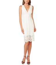 Bardot Womens Lace Sheath Dress, White, 8