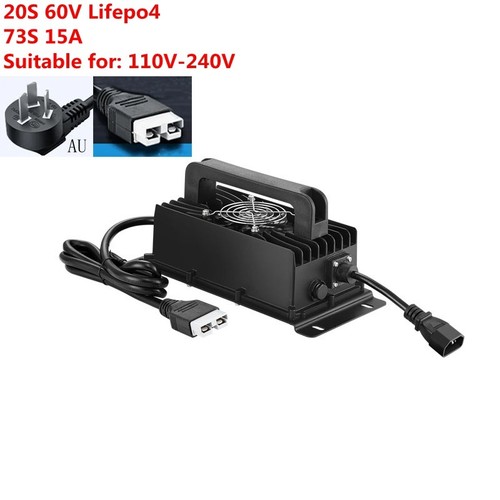 Caricabatteria impermeabile Li-ion LiFePo4 alta potenza uscita 48V/60V/72V 15A - Foto 23 di 50