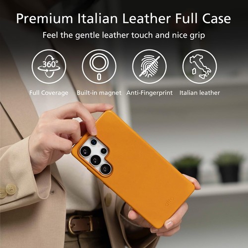 Funda de Cuero Magnética Compatible con Samsung Galaxy S25 Ultra y MagSafe, C... - Imagen 2 de 8