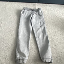 Denim Co. Boys Grey Light Wash Jogger Jeans 8-9 Years Elastic Waist 134cm Waist